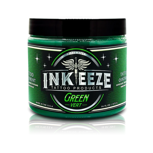 Inkeeze Soothing Green Tattoo Ointment - Green Vert (16oz)